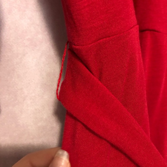 Red Wrapped Top Skater Dress Plus Size - Picture 3 of 5